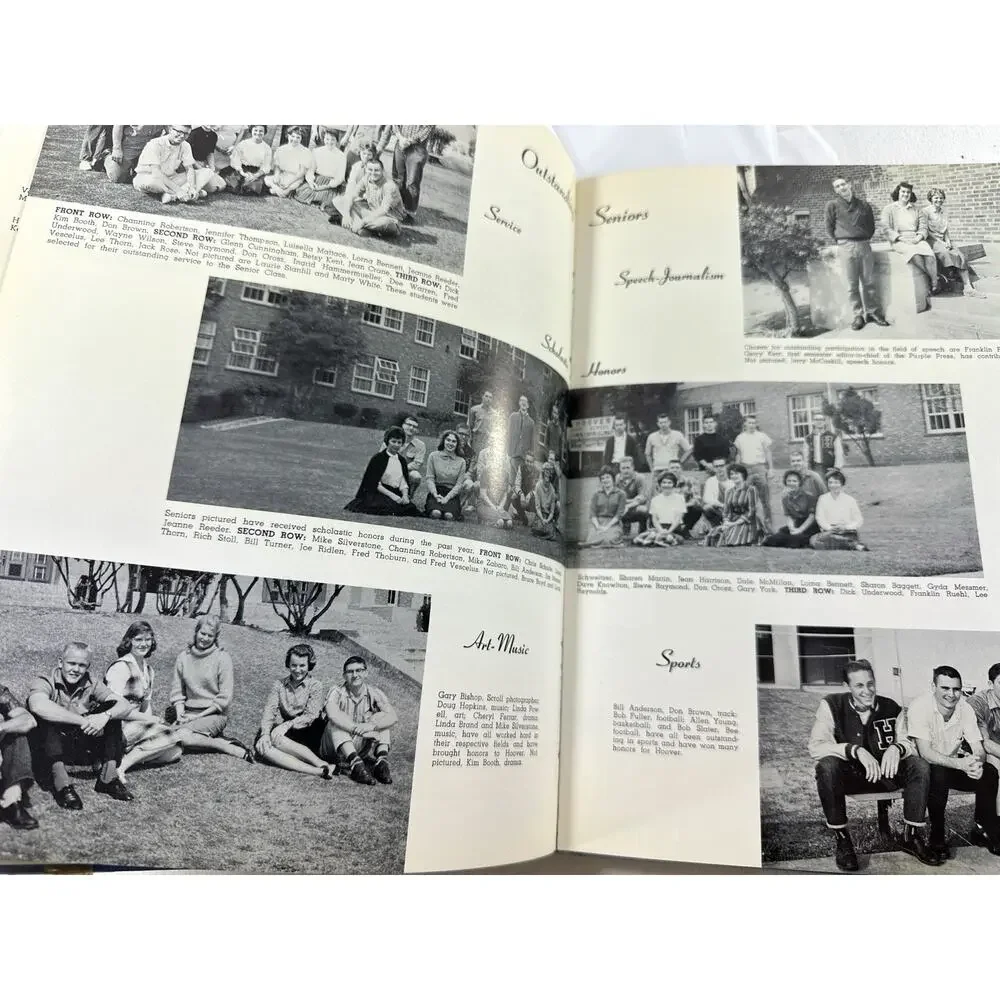 1961 The Scroll Herbert Hoover High School Glendale CA Yearbook Signed